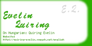 evelin quiring business card